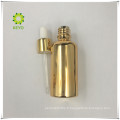 bouteille de parfum verre 50 ml bouteille d&#39;huile essentielle or brillant bouteille de verre ronde lotion